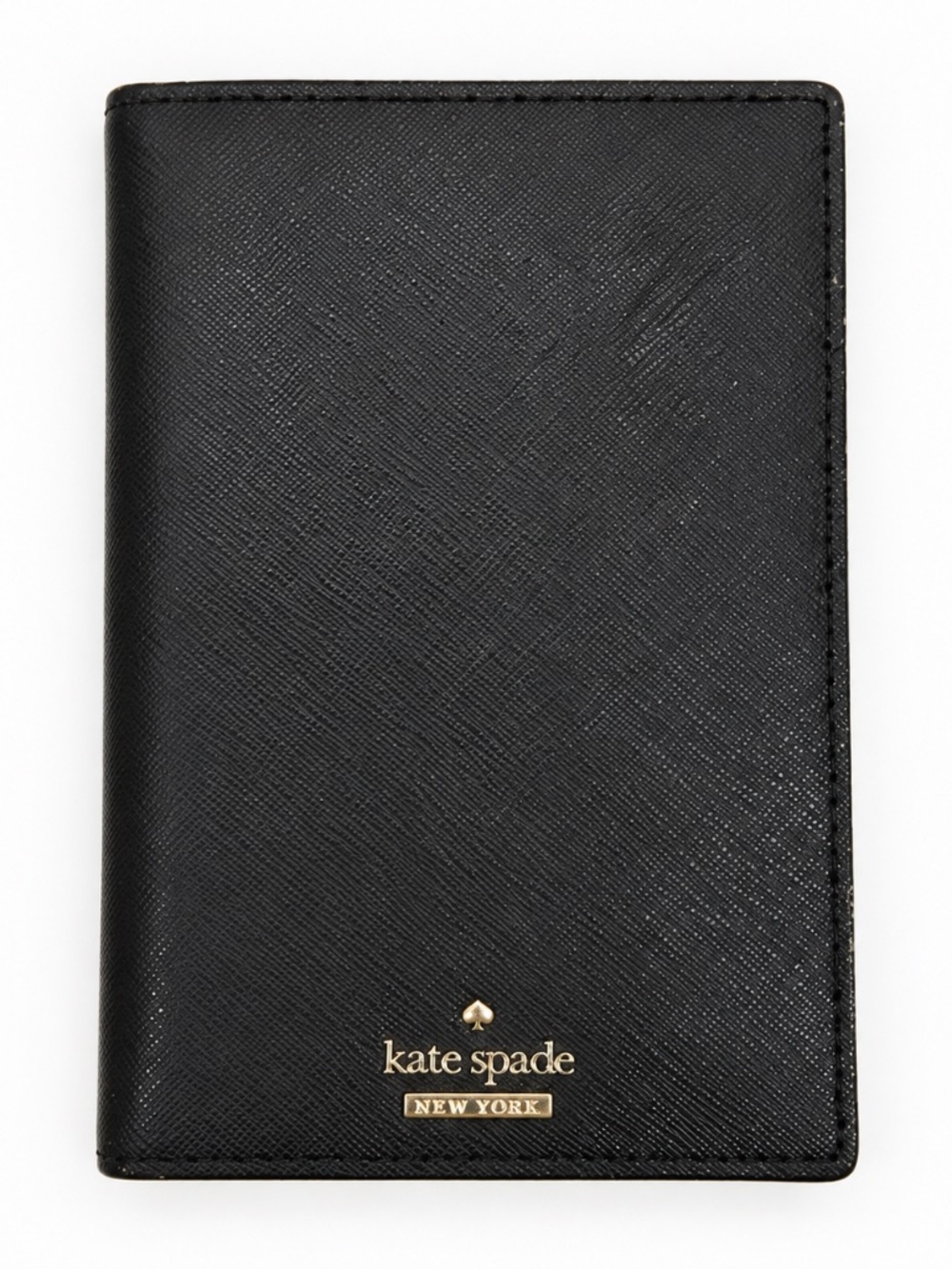 **Kate Spade Black Saffiano Passport Holder & Travel Wallet – New With Tags**